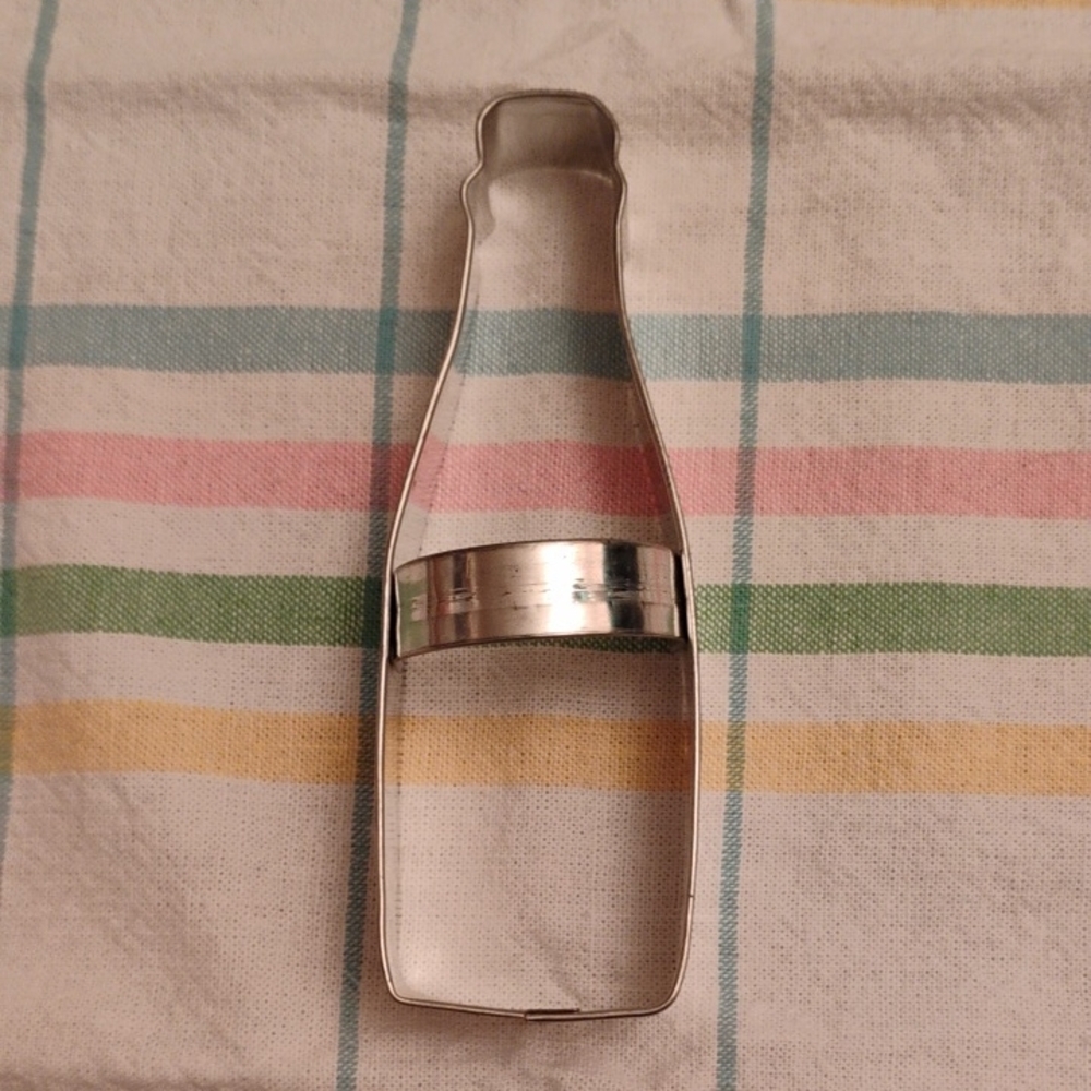 Soda Bottle Metal Cookie Cutter With Handle Vintage